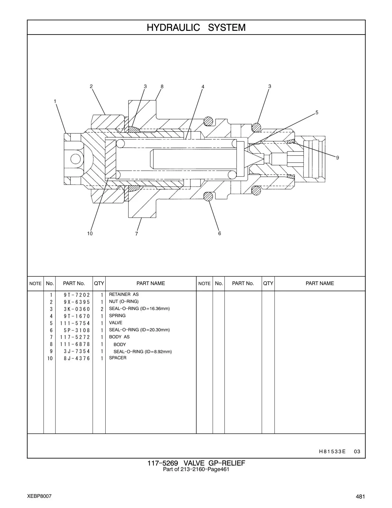 111-6878 BODY CAT parts manual diagram