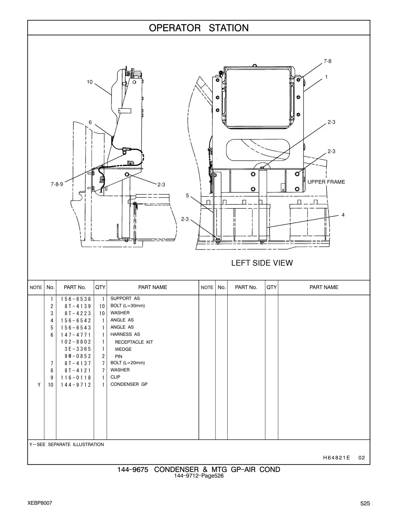 144-9712 CONDENSER GP CAT parts manual diagram