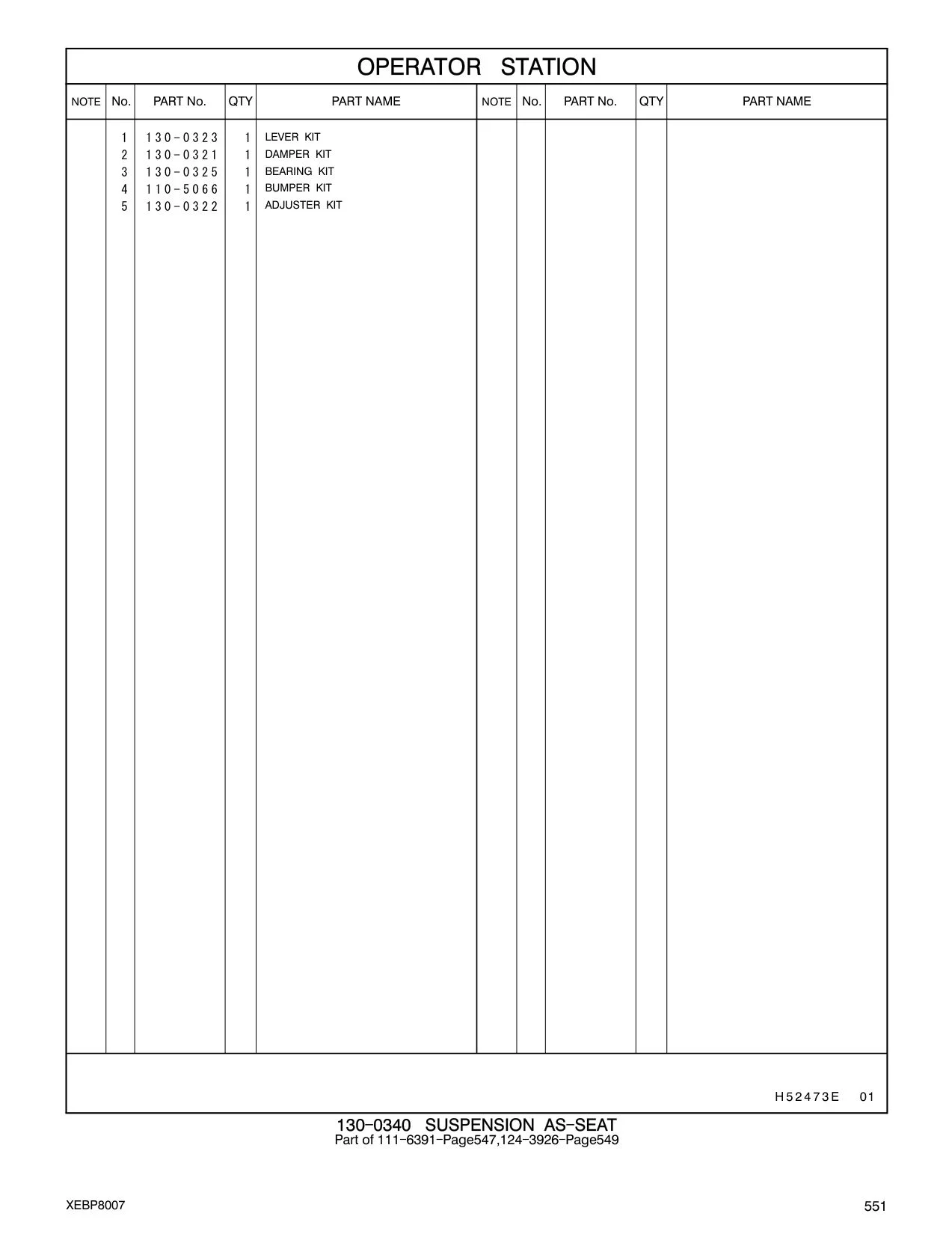 130-0325 - BEARING KIT