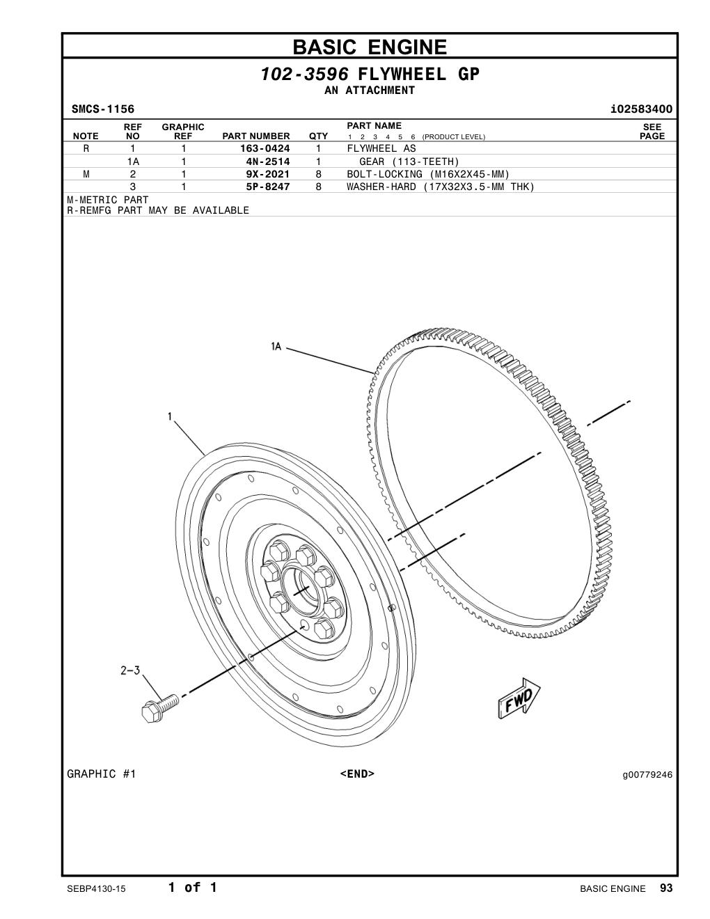 163-0424 - FLYWHEEL AS