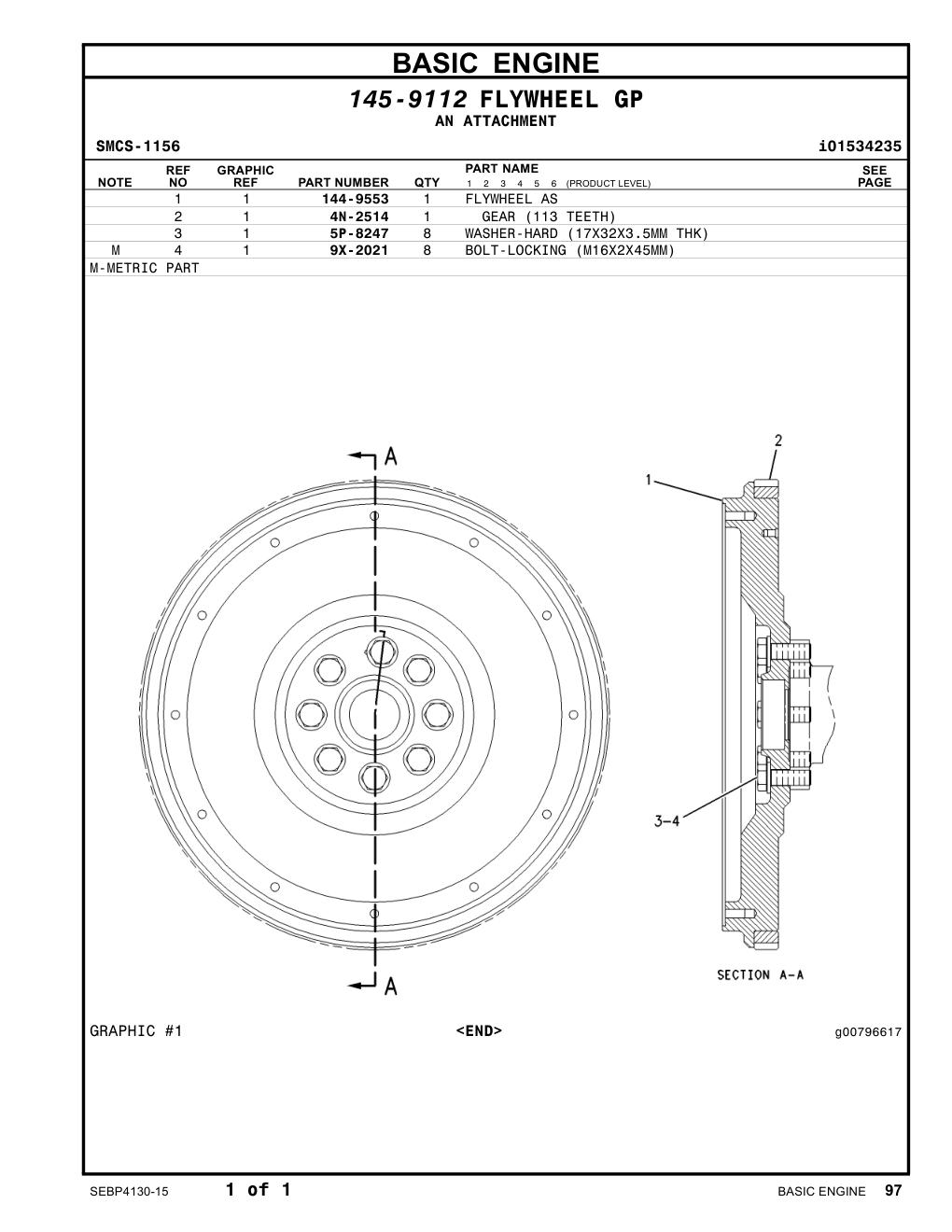 144-9553 - FLYWHEEL AS