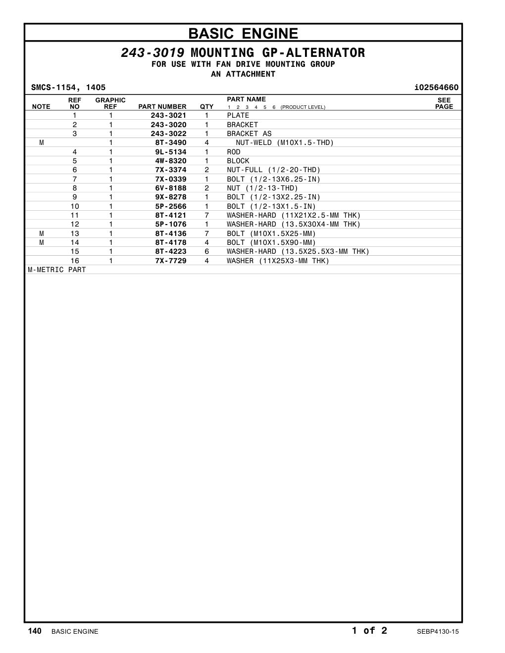 243-3021 PLATE CAT parts manual diagram