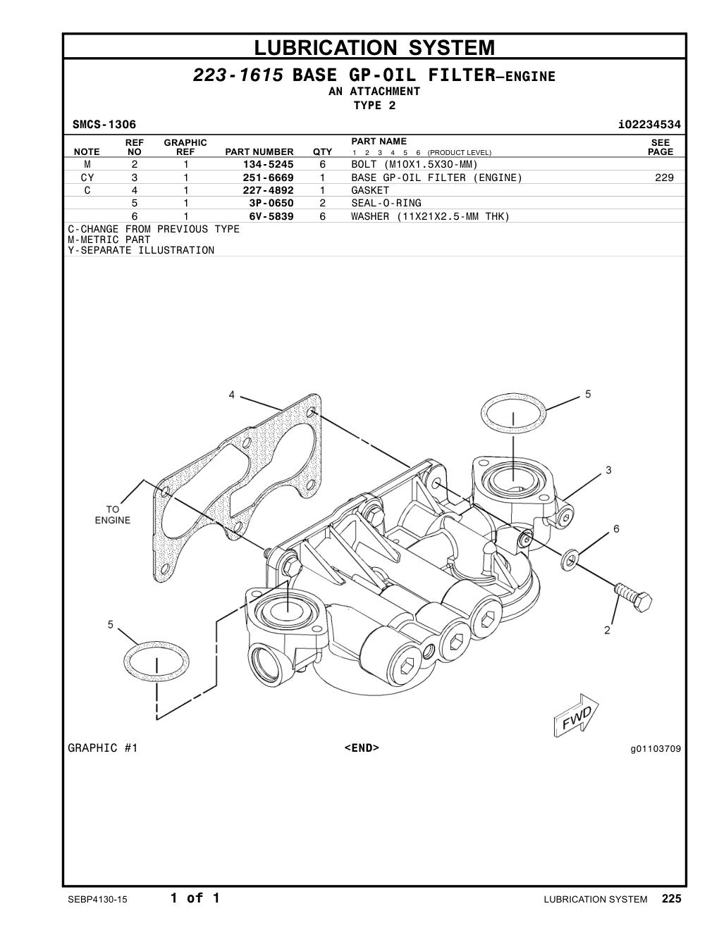 251-6669 - BASE GP-OIL FILTER (ENGINE)