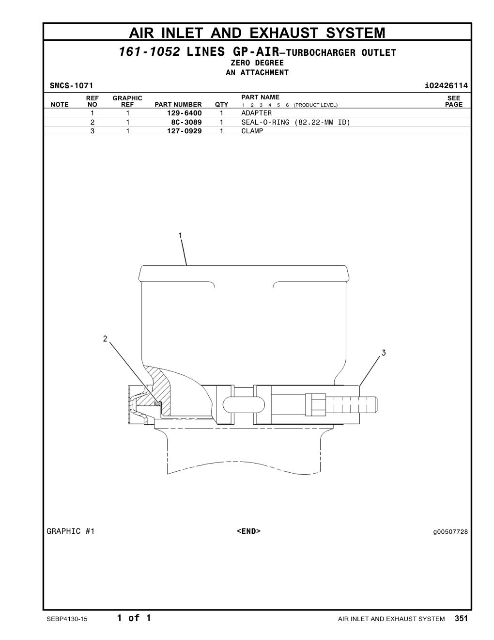 129-6400 ADAPTER CAT parts manual diagram