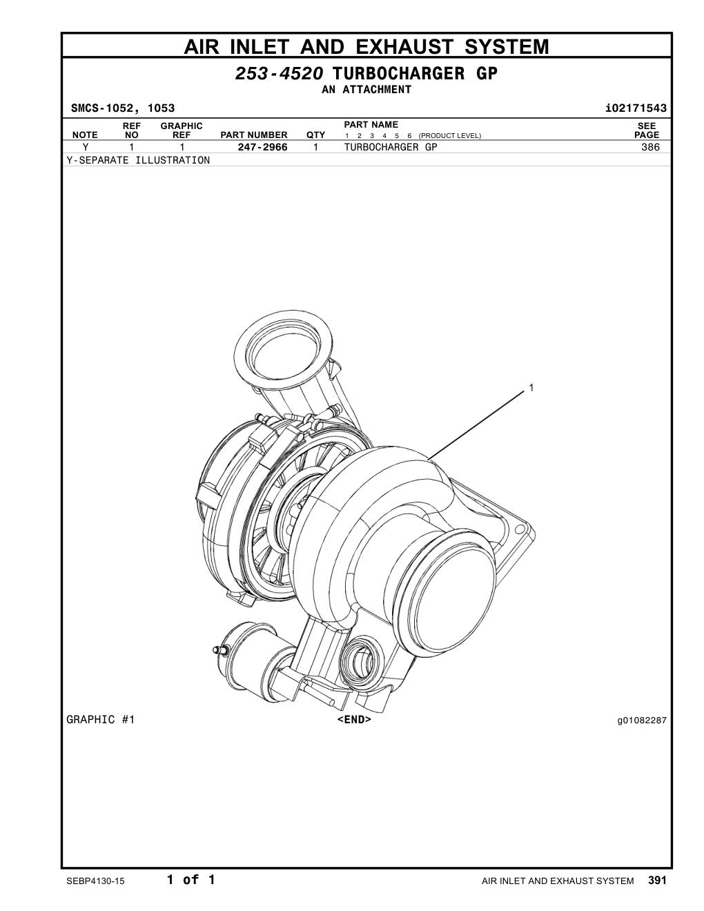 247-2966 - TURBOCHARGER GP