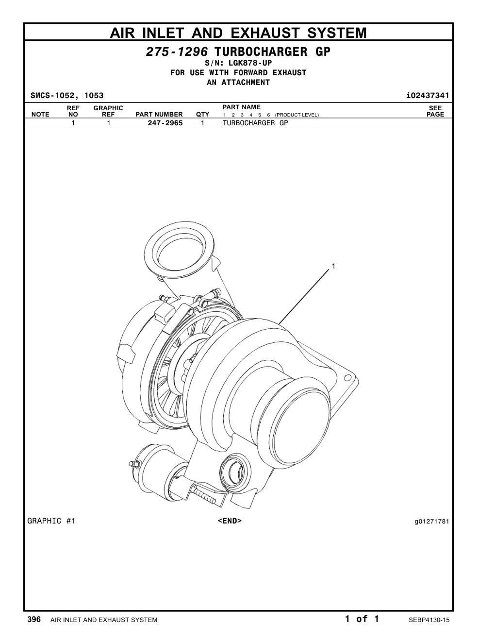 247-2965 - TURBOCHARGER GP