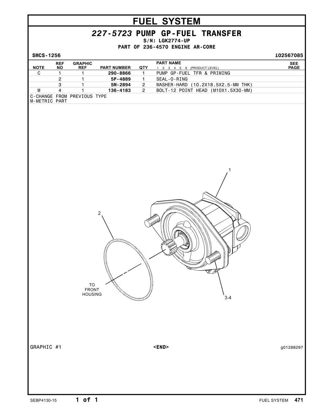 290-8866 - PUMP GP-FUEL TFR & PRIMING