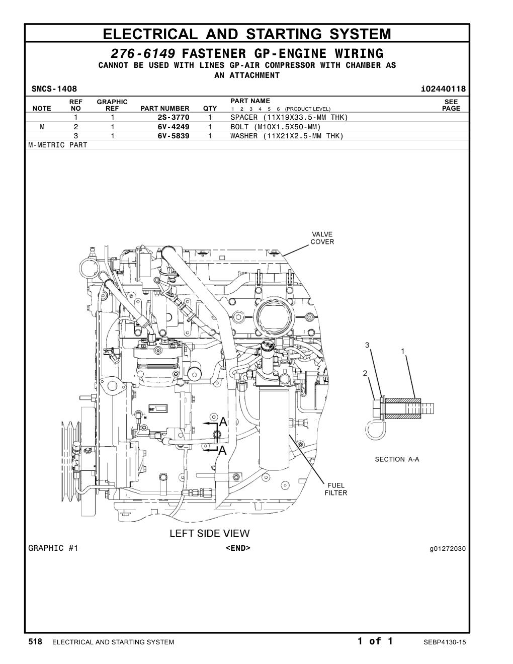 2S-3770 SPACER (11X19X33.5-MM THK) CAT parts manual diagram