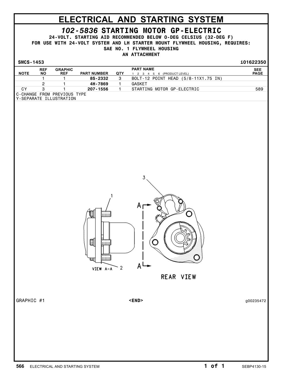 207-1556 - STARTING MOTOR GP-ELECTRIC