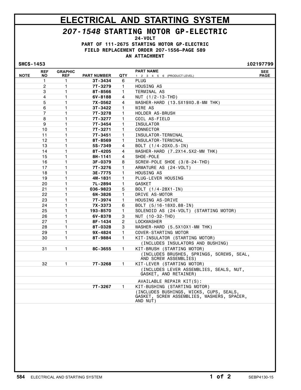 8C-3655 - KIT-BRUSH (STARTING MOTOR)
