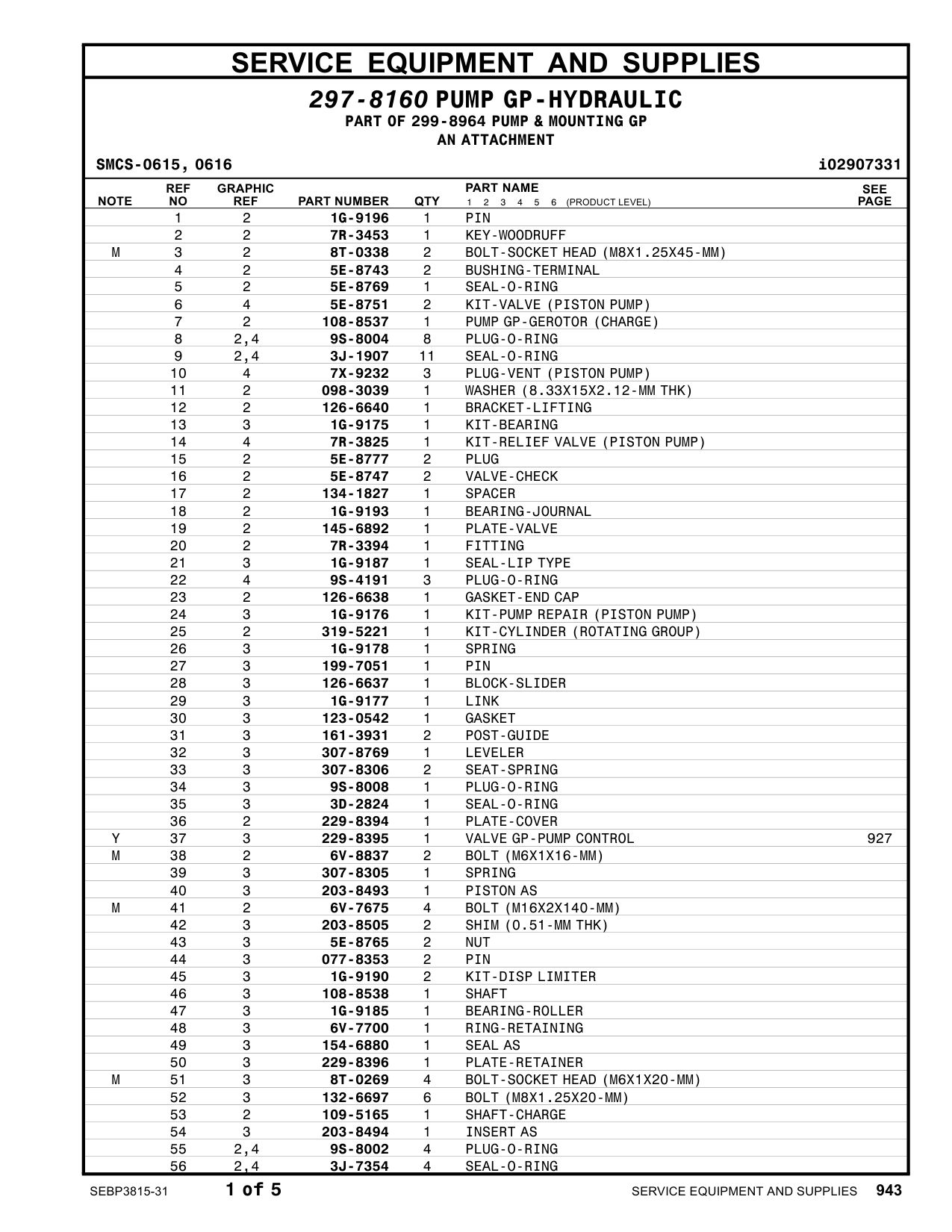 1G-9178 SPRING CAT parts manual diagram