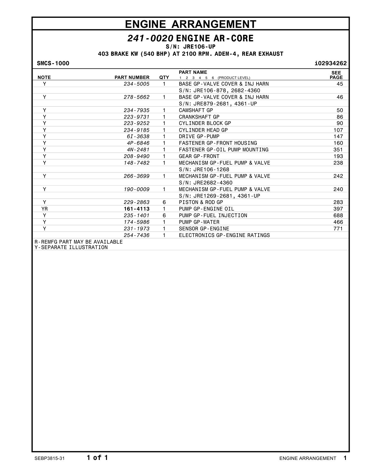 231-1973 - SENSOR GP-ENGINE