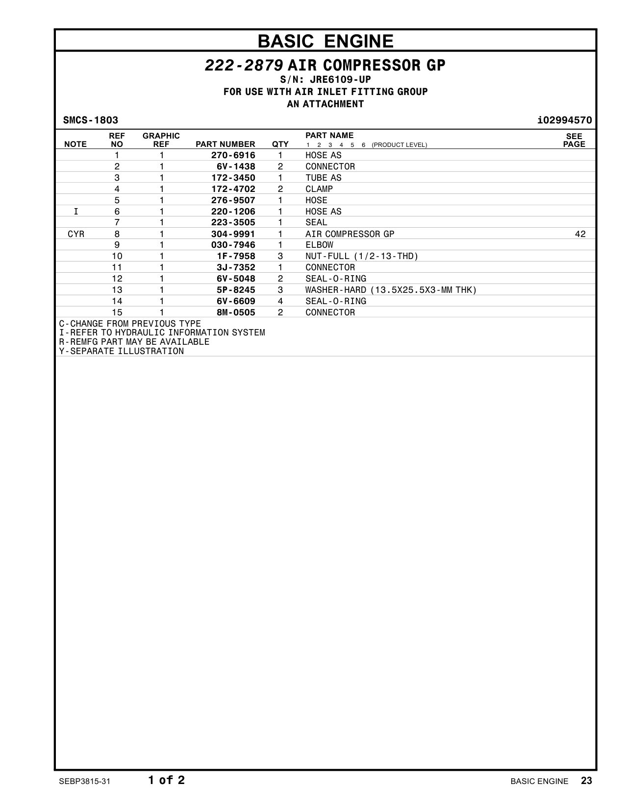 304-9991 - AIR COMPRESSOR GP