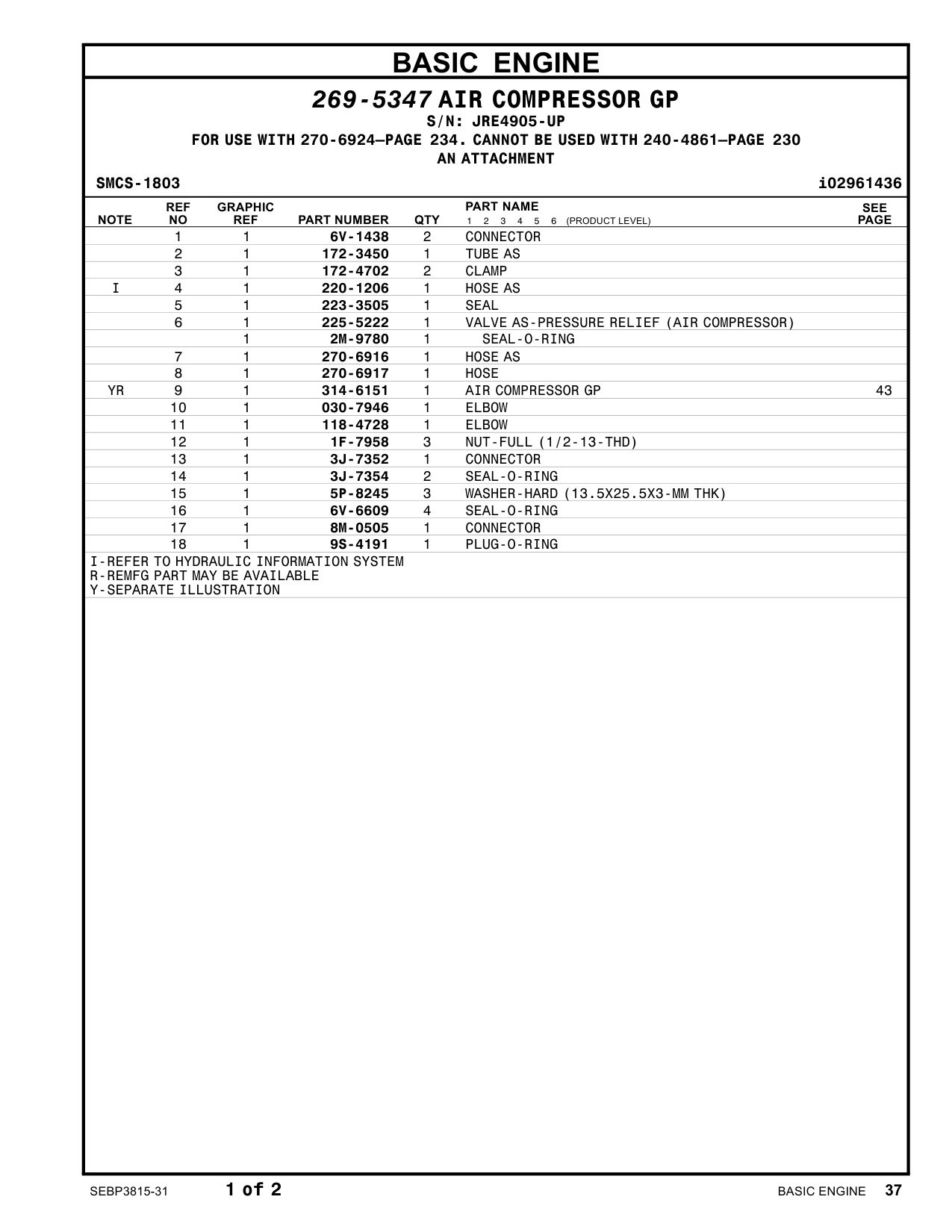 314-6151 - AIR COMPRESSOR GP