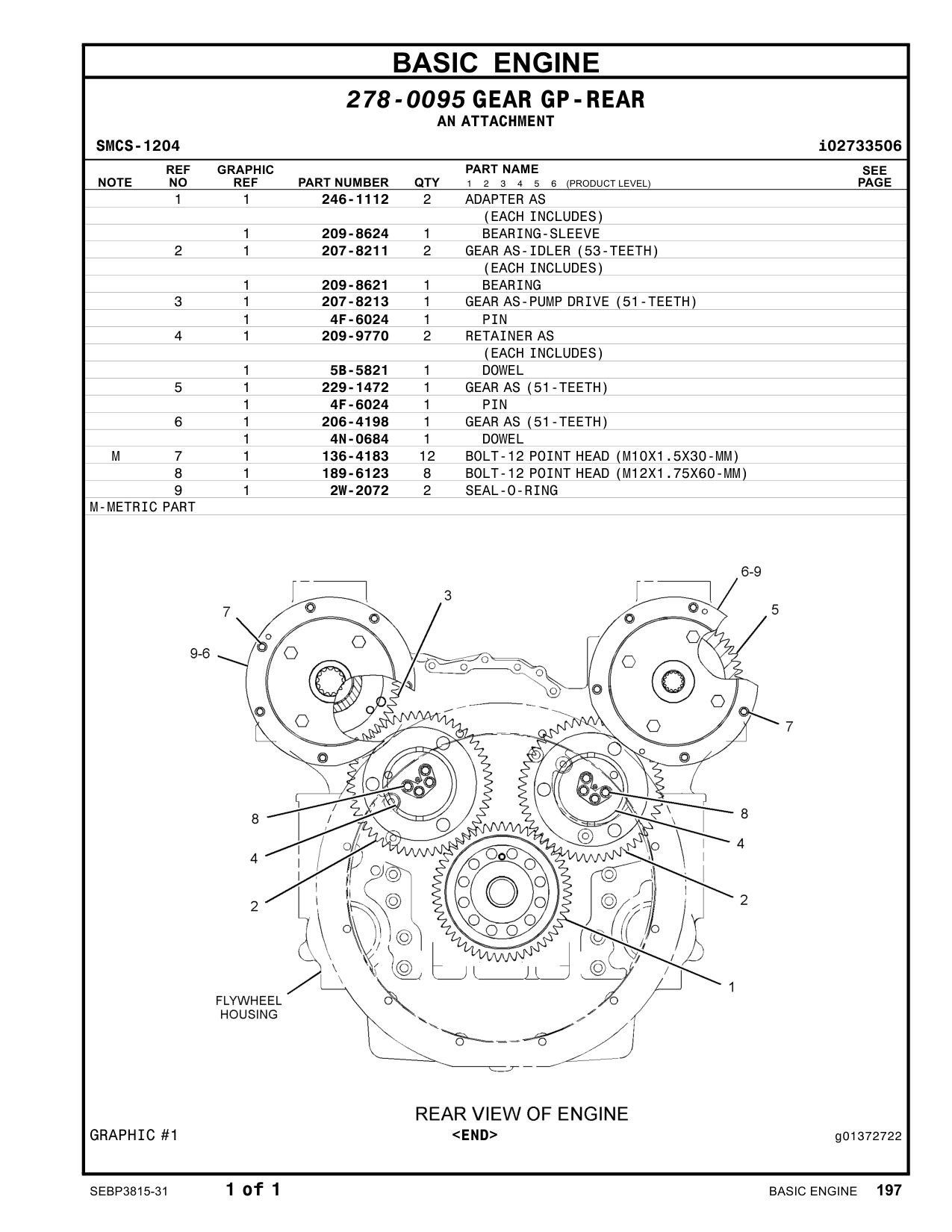 209-8621 BEARING CAT parts manual diagram