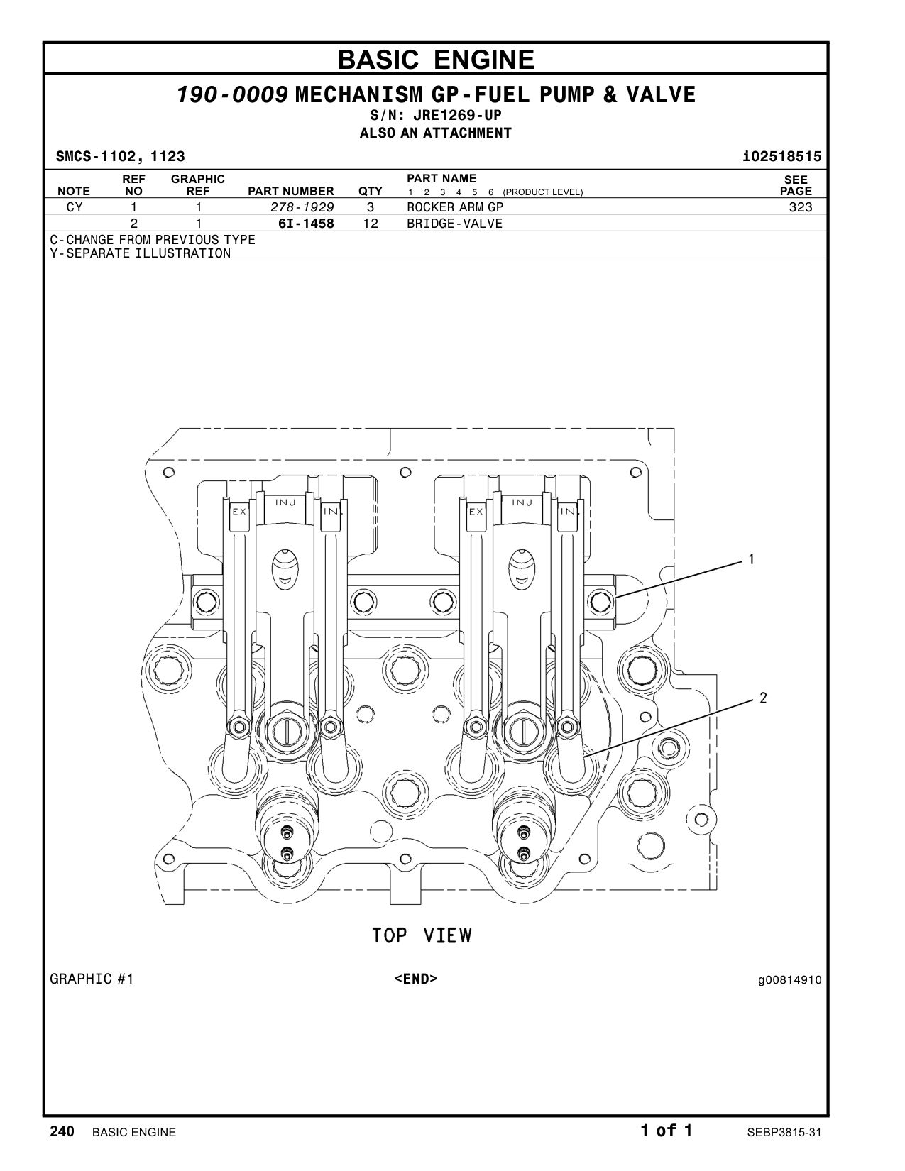 278-1929 - ROCKER ARM GP