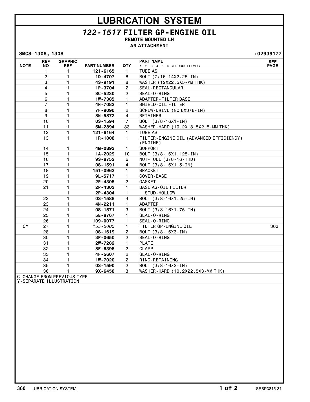 121-6164 TUBE AS CAT parts manual diagram