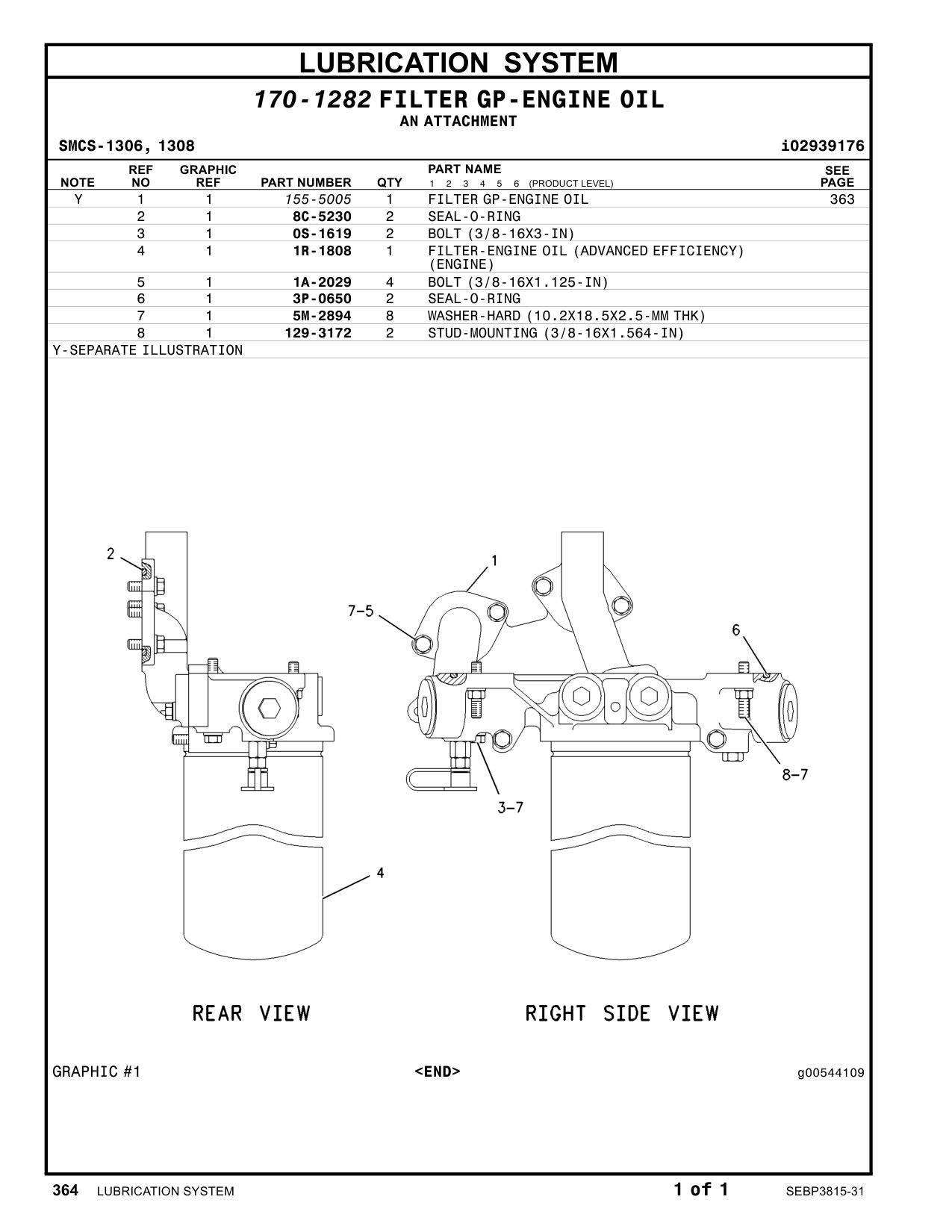 155-5005 - BASE GP-OIL FILTER (ENGINE)