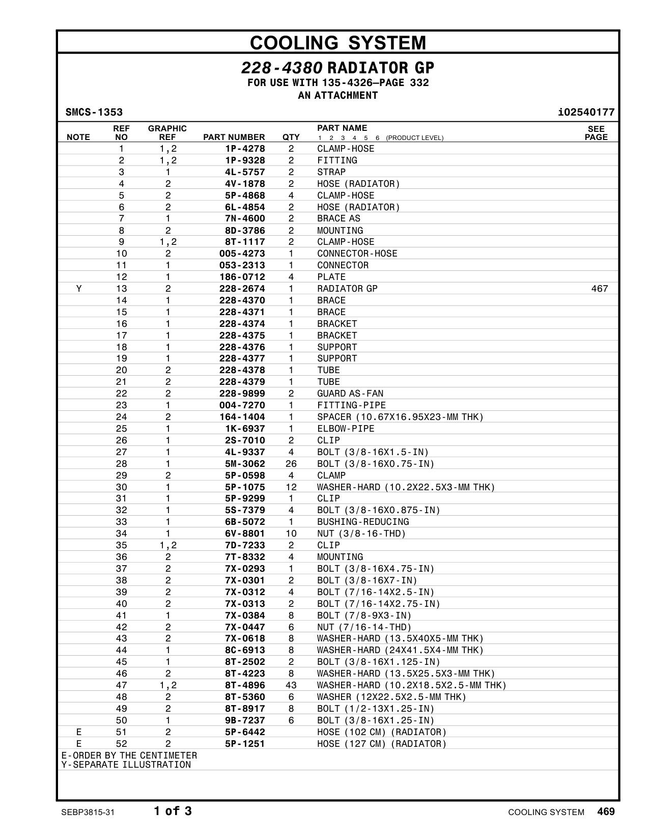 228-4370 BRACE CAT parts manual diagram