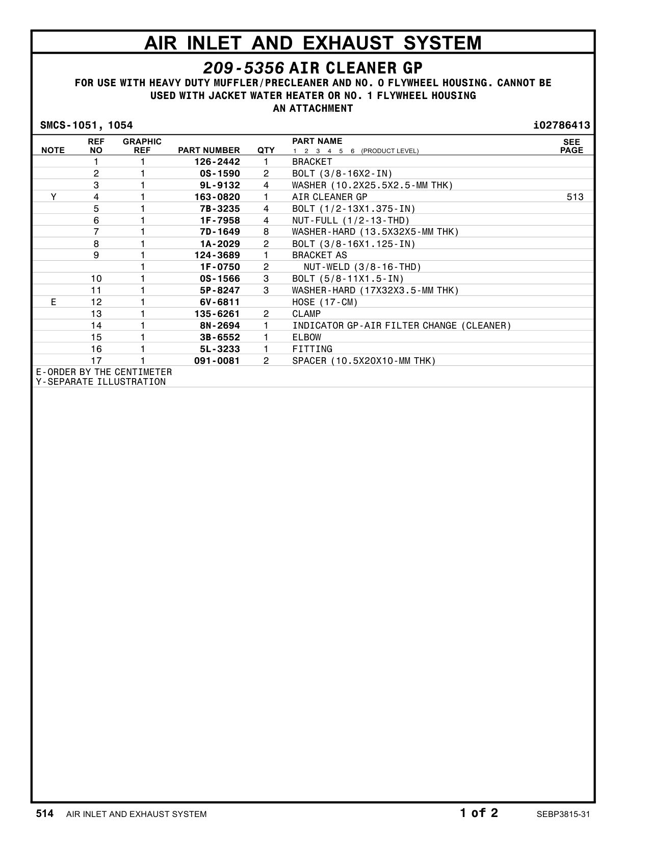 124-3689 BRACKET AS CAT parts manual diagram