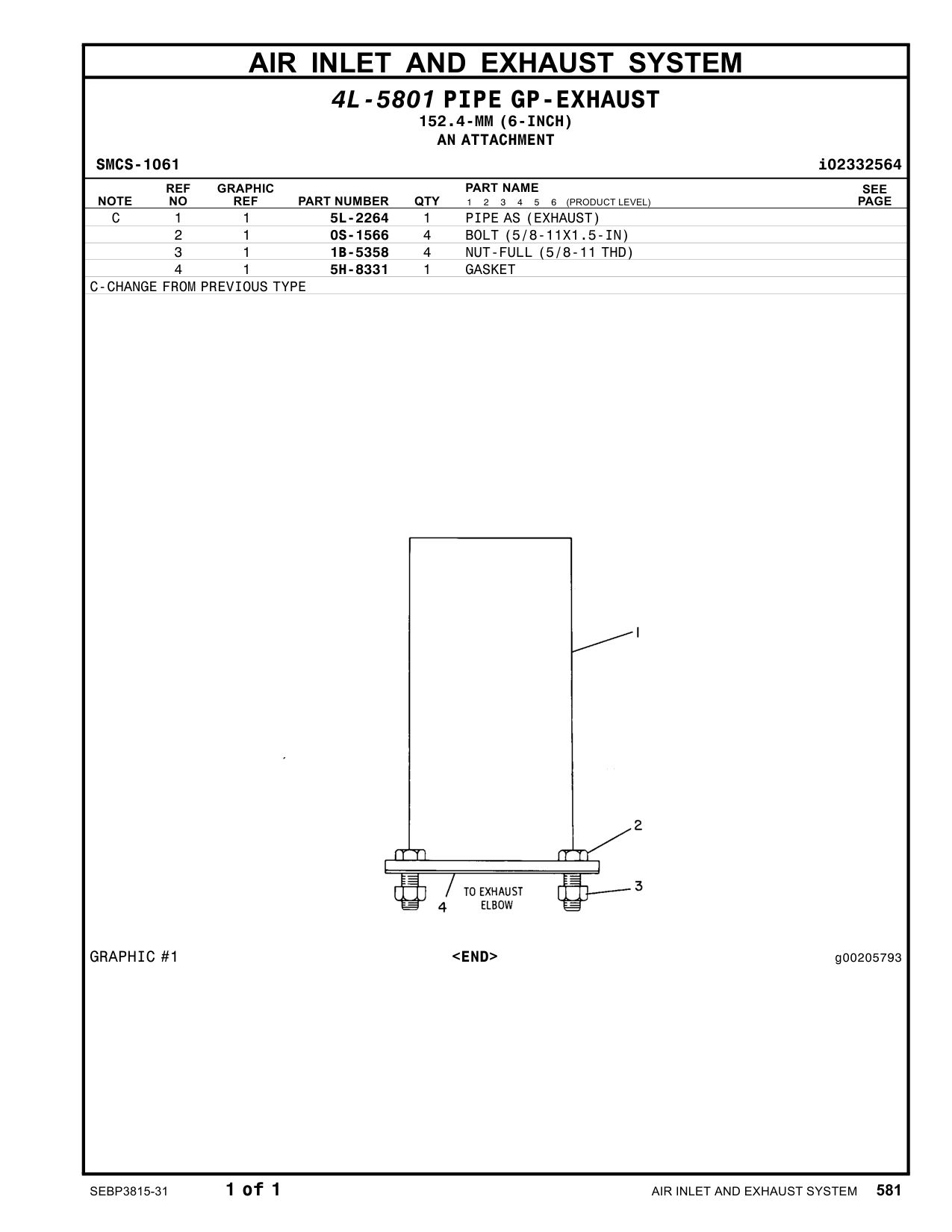 5L-2264 - PIPE AS (EXHAUST)