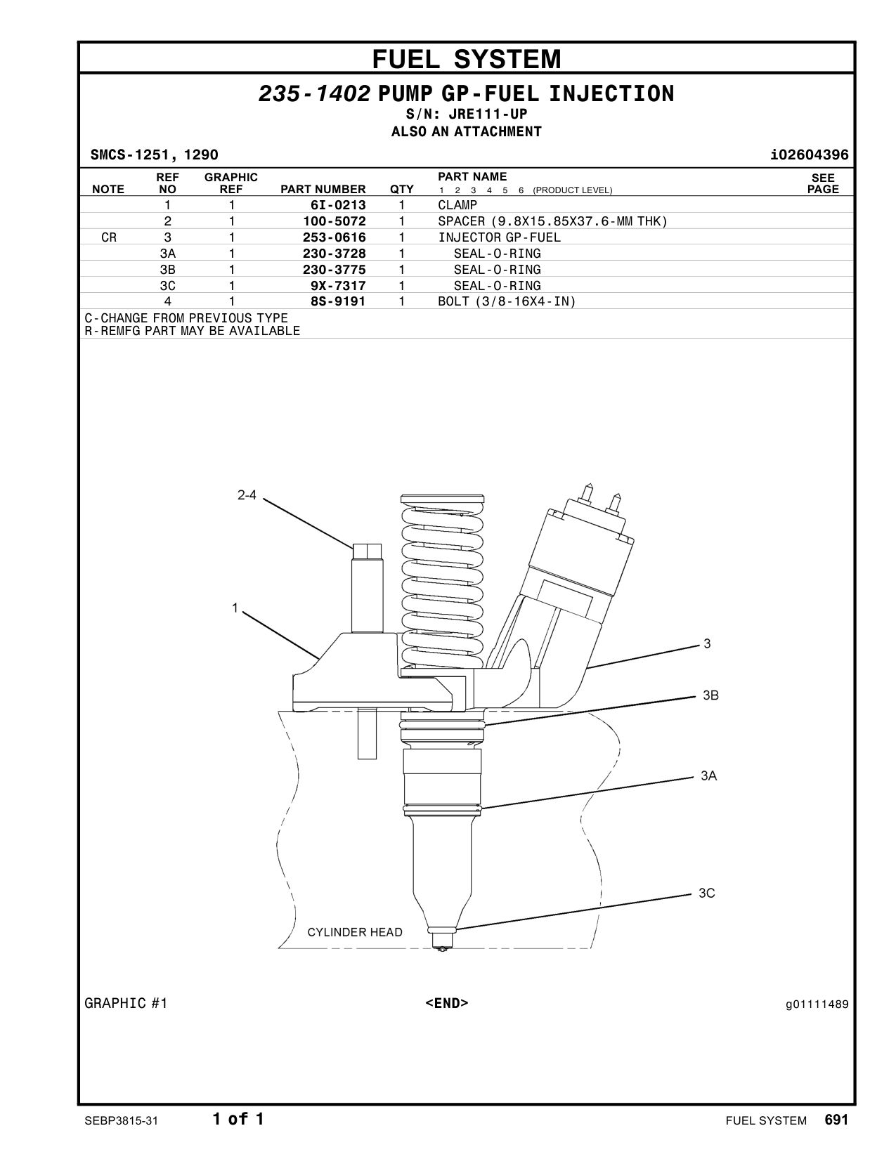 253-0616 - INJECTOR GP-FUEL