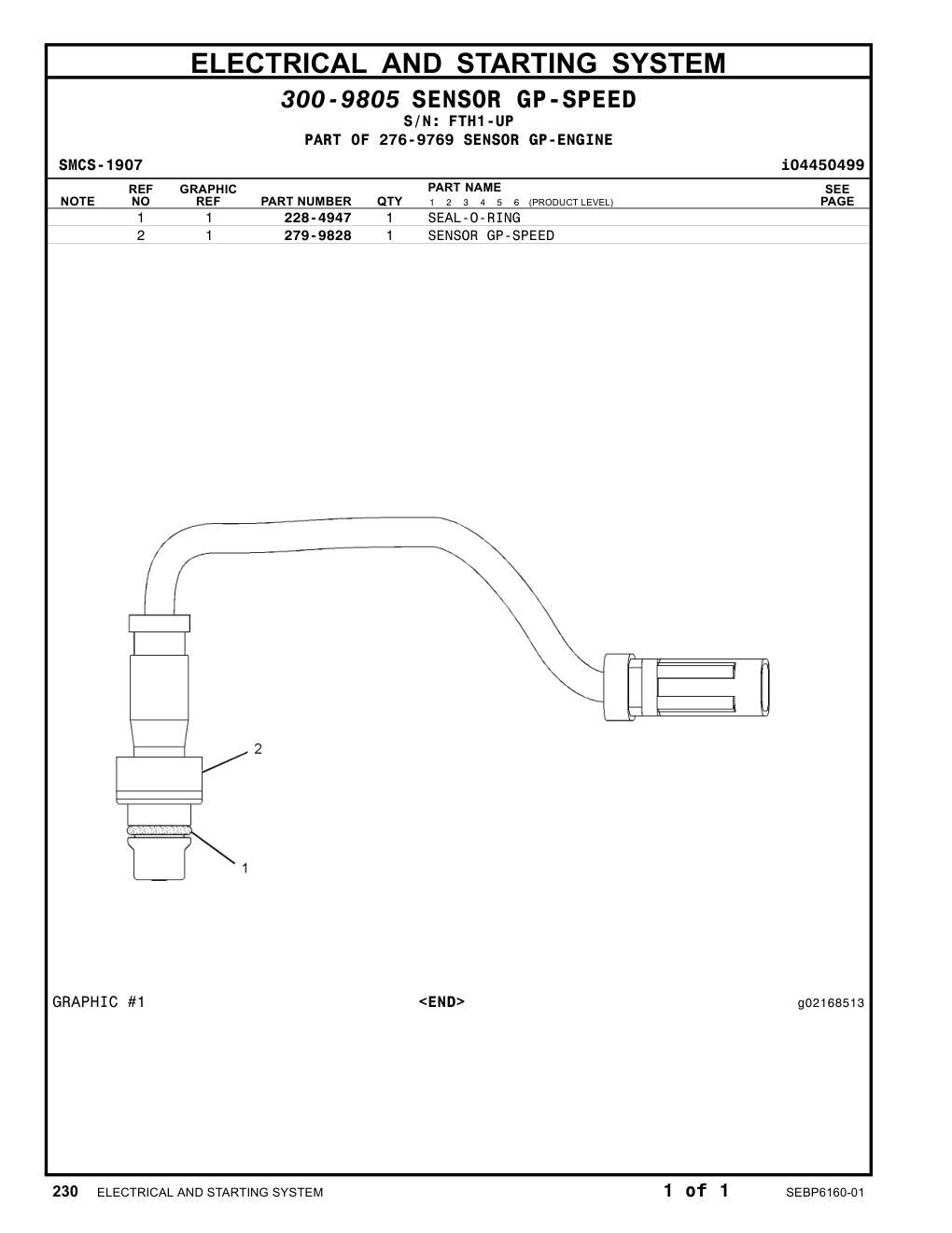 279-9828 - SENSOR GP-SPEED