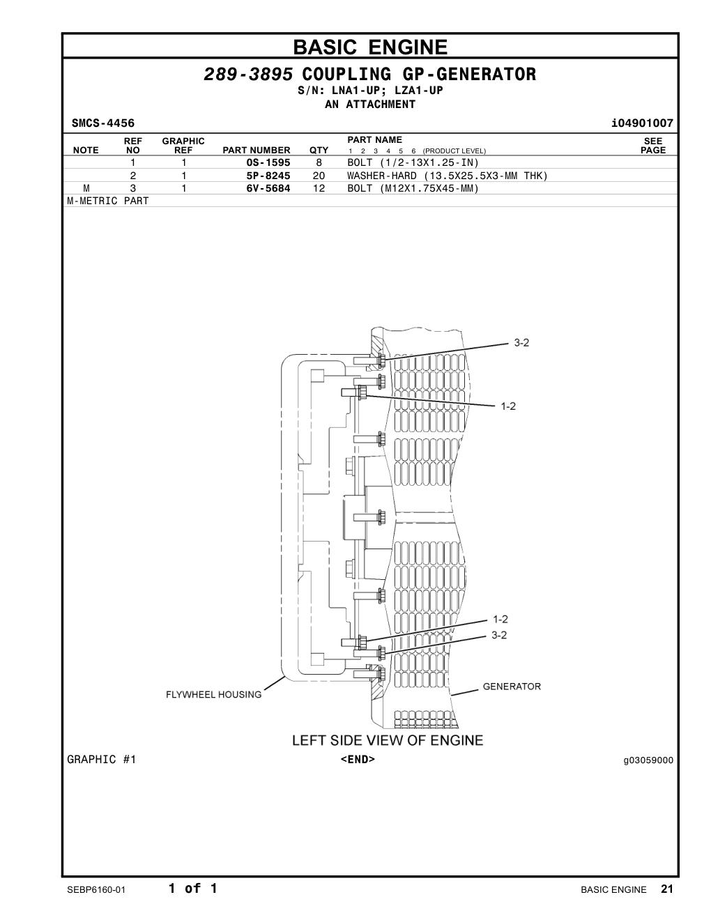 6V-5684 - BOLT (M12X1.75X45-MM)