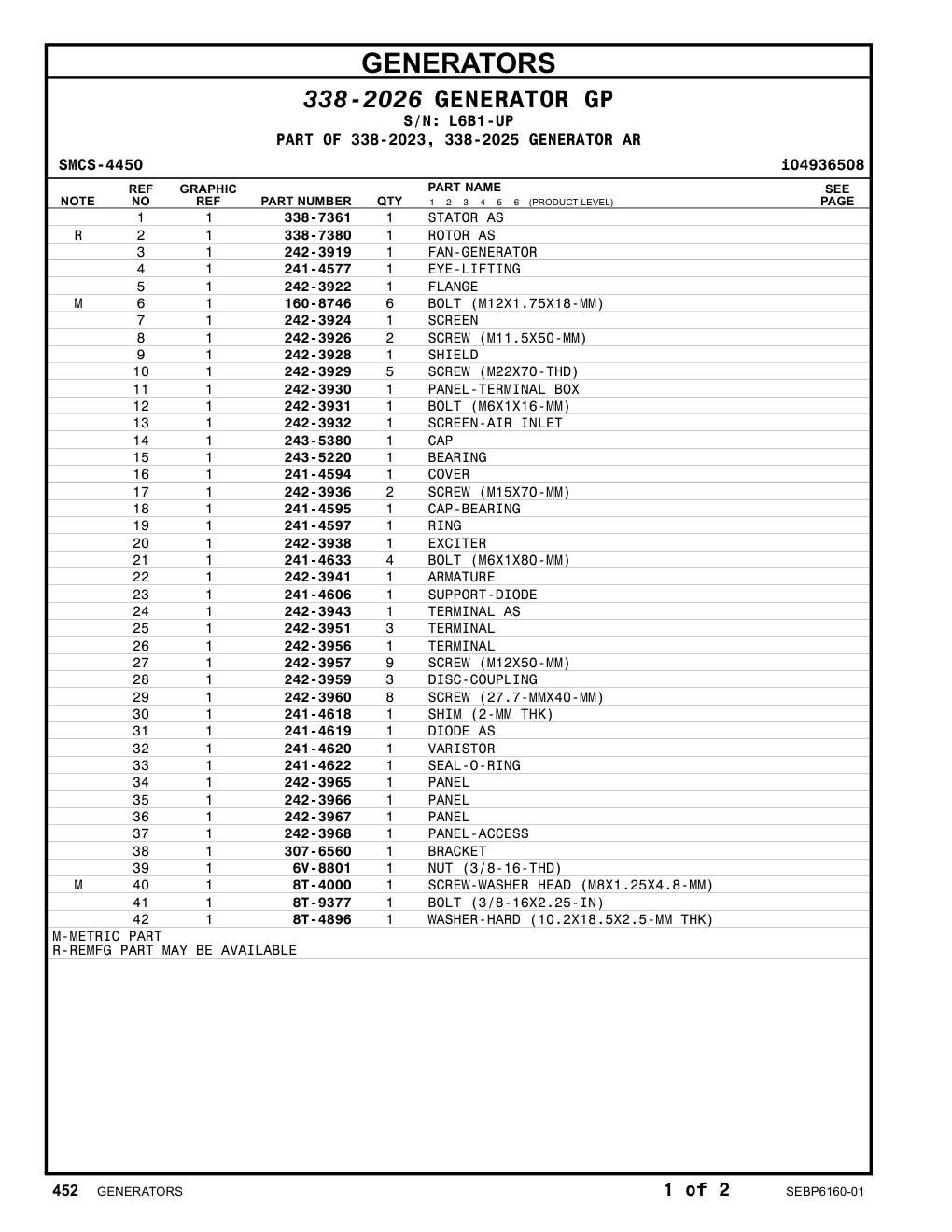 338-7361 - STATOR AS
