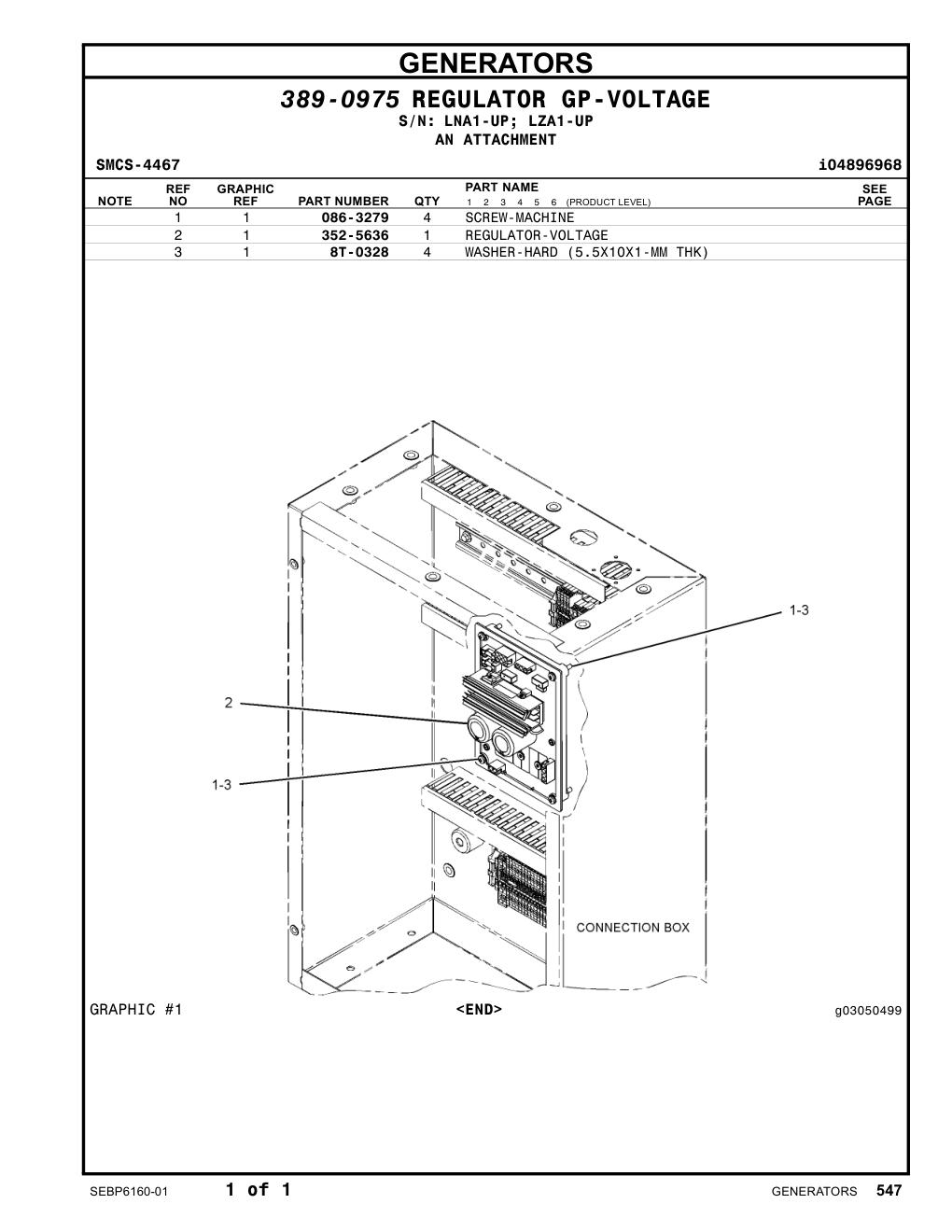 352-5636 REGULATOR-VOLTAGE CAT parts manual diagram