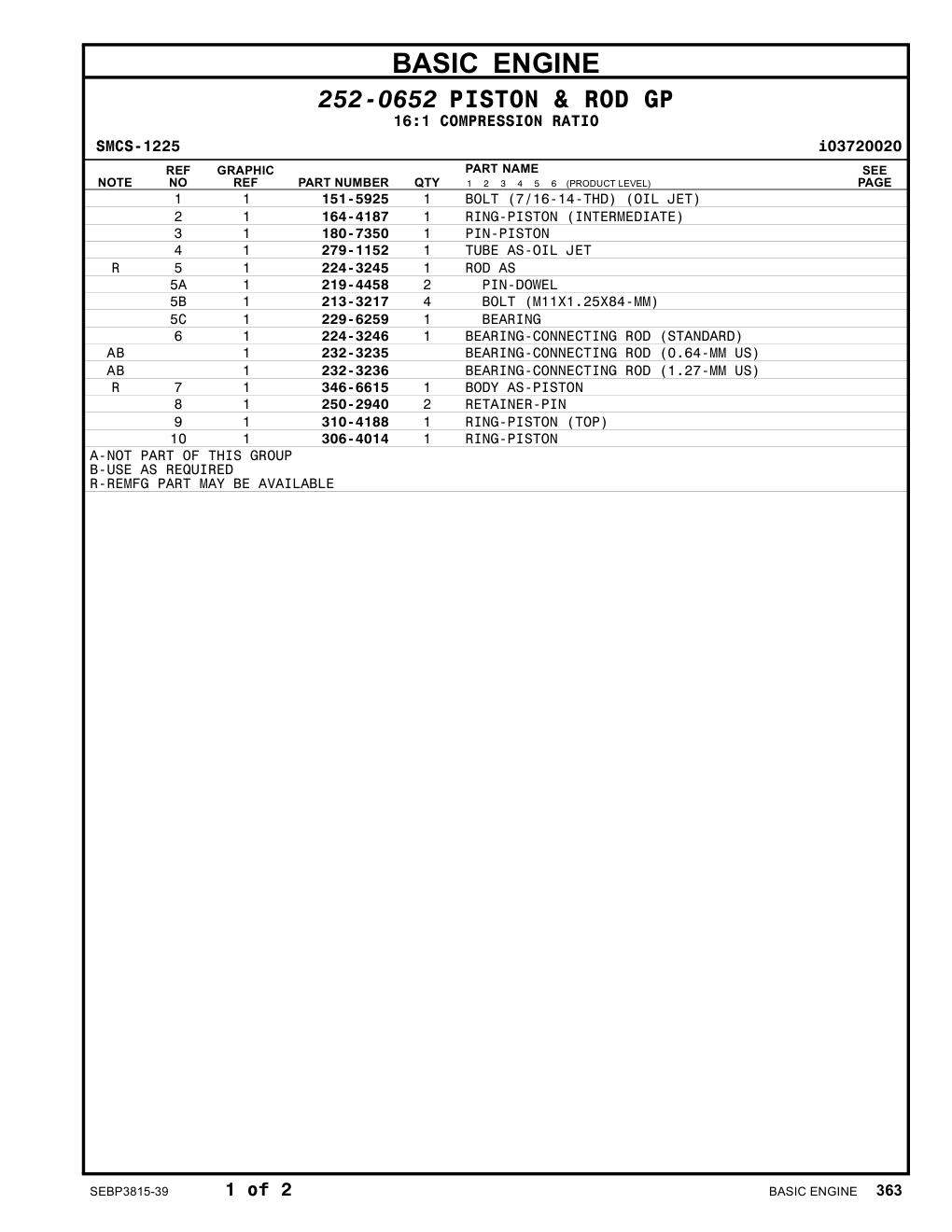 279-1152 TUBE AS-OIL JET CAT parts manual diagram