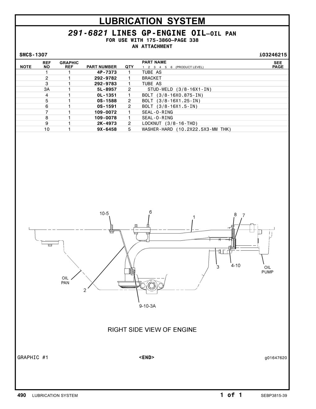 292-9783 TUBE AS CAT parts manual diagram