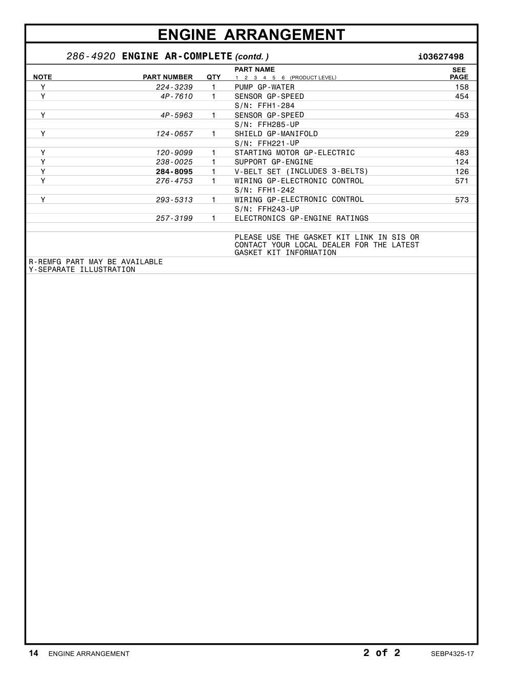 276-4753 - WIRING GP-ELECTRONIC CONTROL S/N: FFH1-242