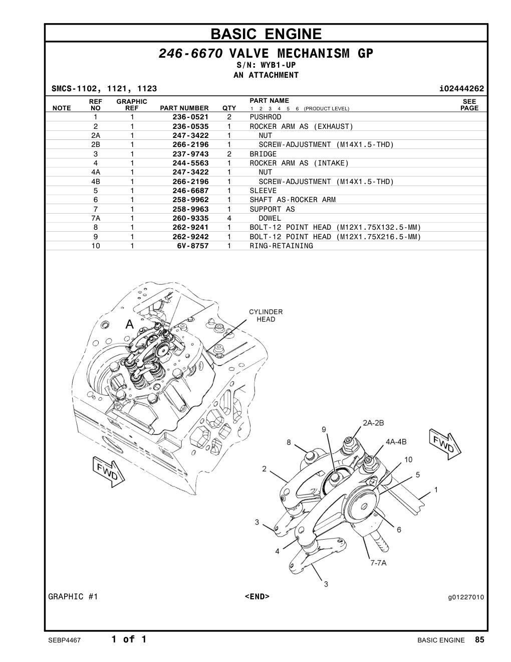 6V-8757 RING-RETAINING · S/N WYB1-UP CAT parts manual diagram