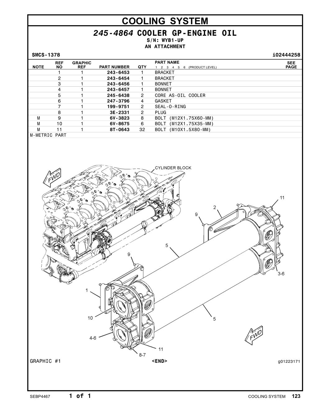 3E-2331 PLUG · S/N WYB1-UP CAT parts manual diagram