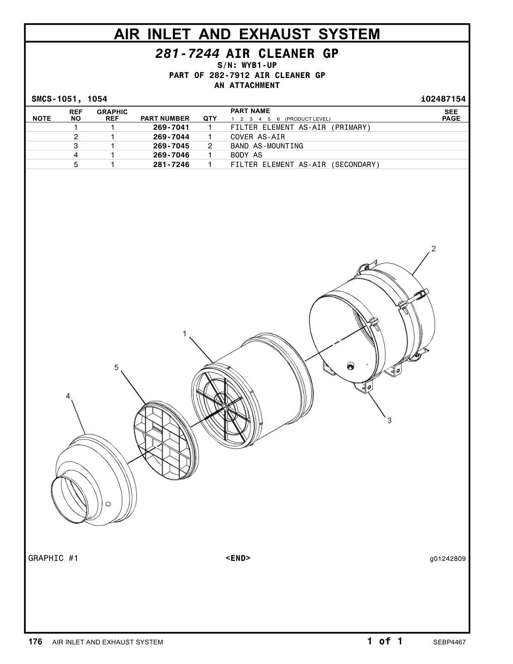 281-7246 - FILTER ELEMENT AS-AIR (SECONDARY)