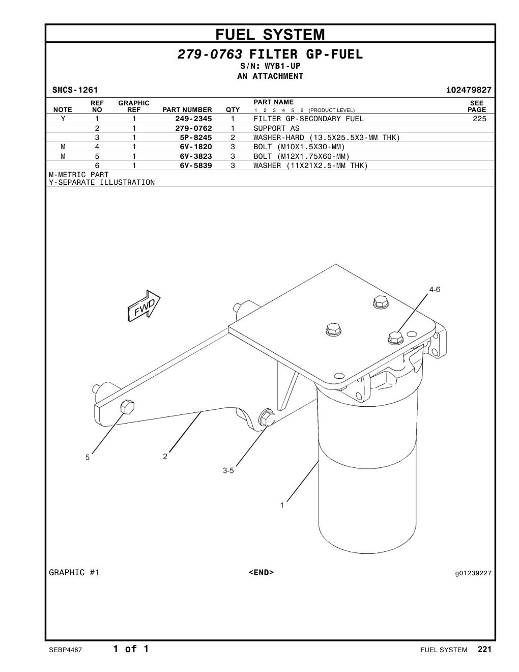 249-2345 - FILTER GP-SECONDARY FUEL