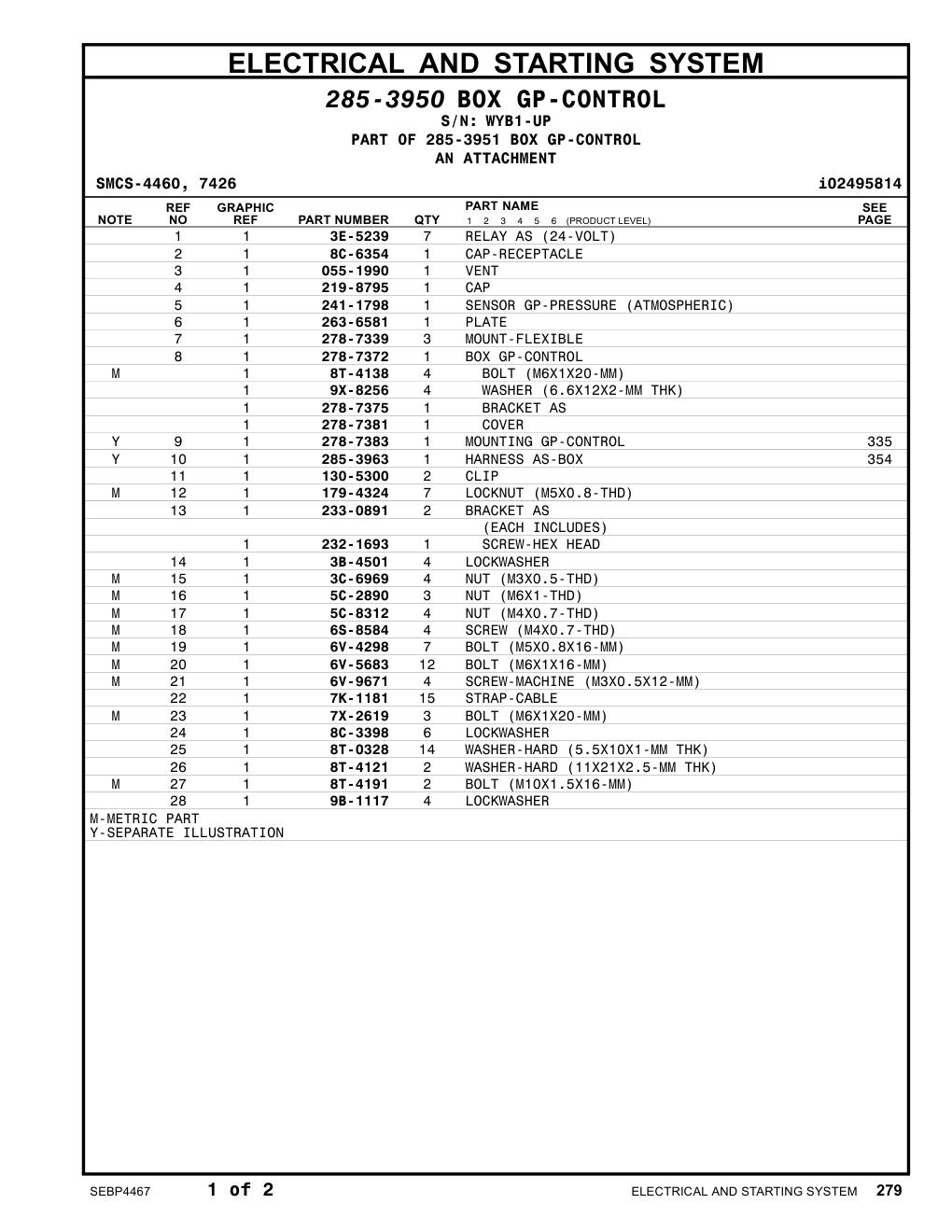 278-7339 MOUNT-FLEXIBLE · S/N WYB1-UP CAT parts manual diagram
