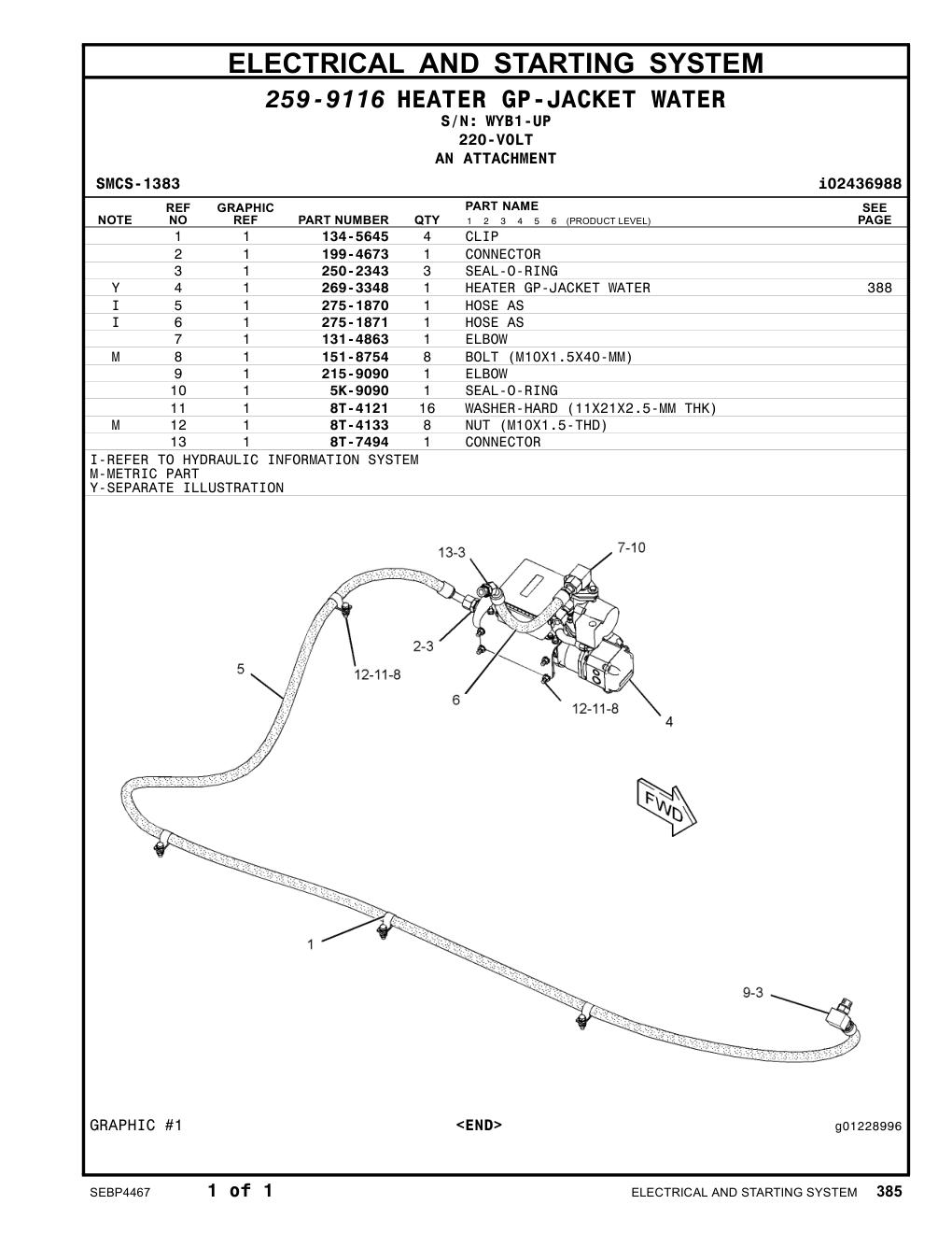 131-4863 ELBOW · S/N WYB1-UP CAT parts manual diagram