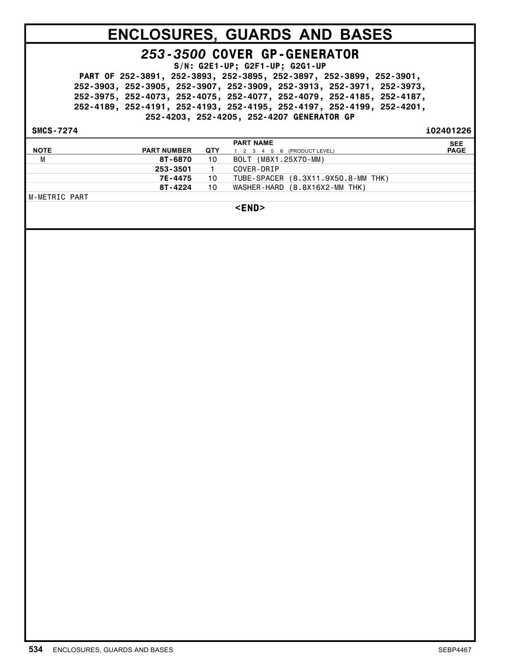 7E-4475 - TUBE-SPACER (8.3X11.9X50.8-MM THK)