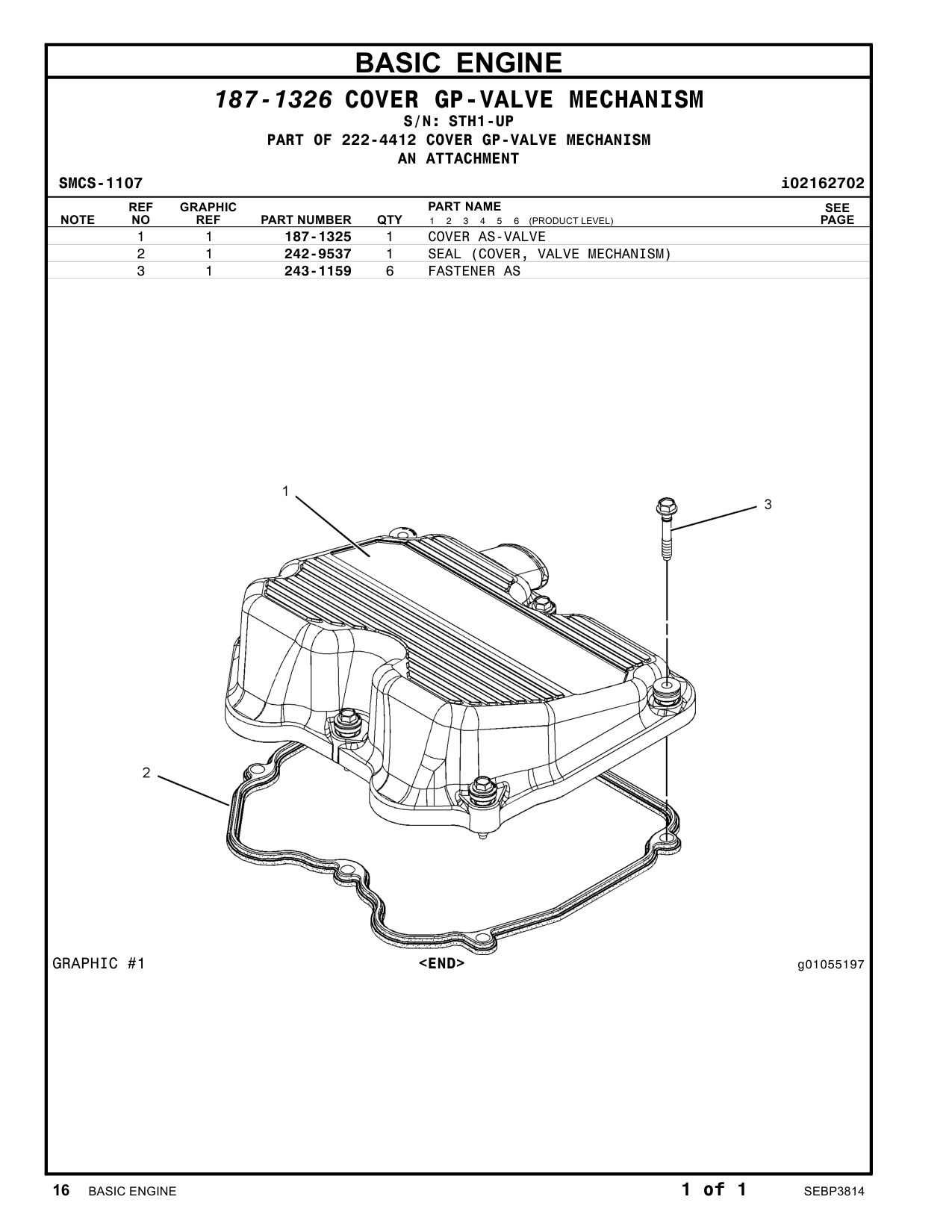 187-1325 - COVER AS-VALVE