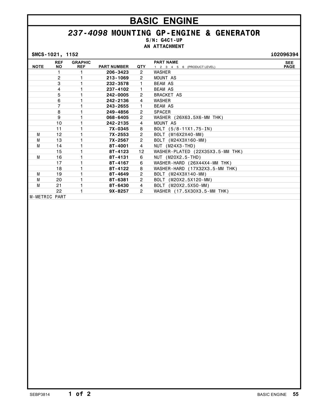 243-2655 BEAM AS · S/N G4C1-UP CAT parts manual diagram