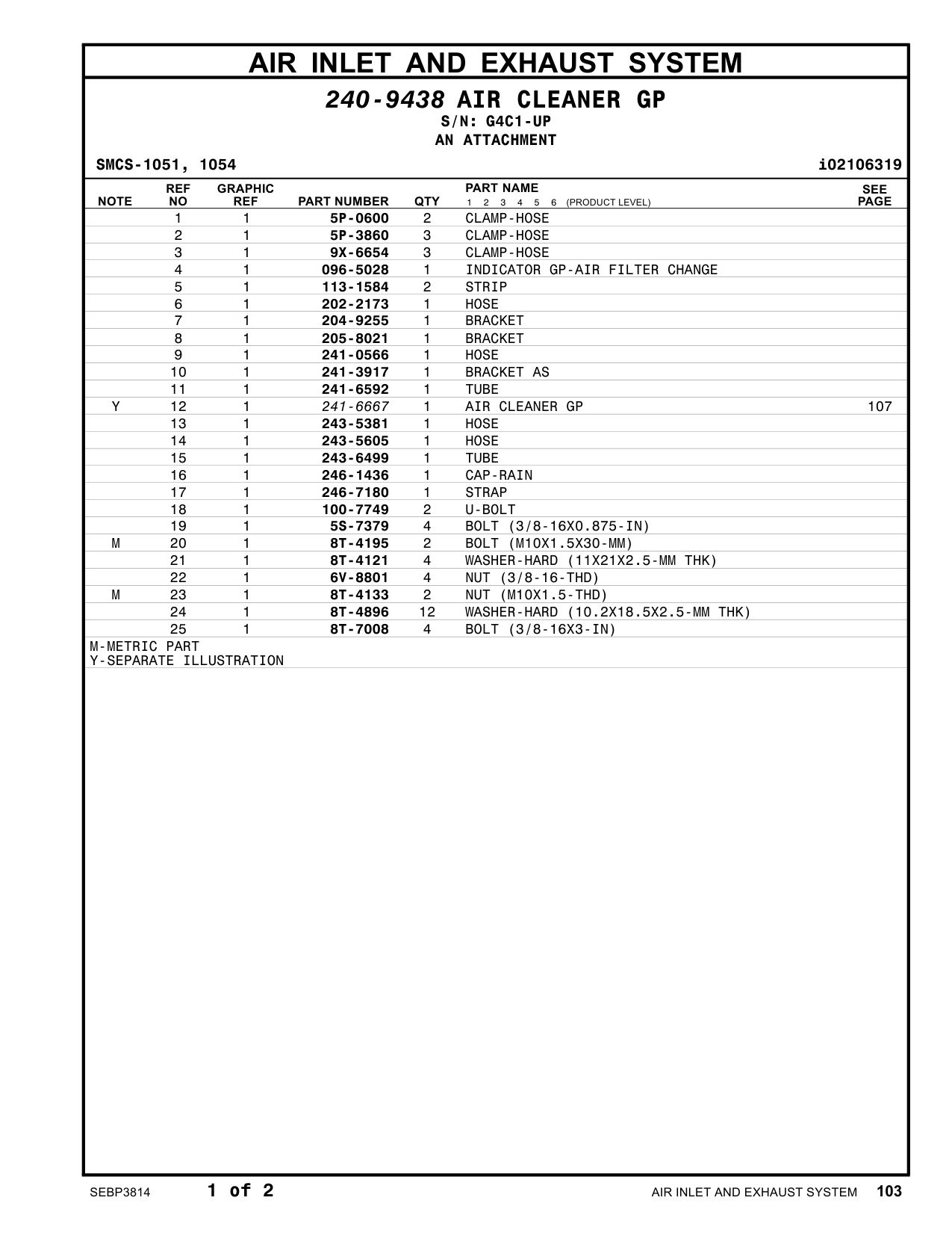 241-6592 TUBE · S/N G4C1-UP CAT parts manual diagram