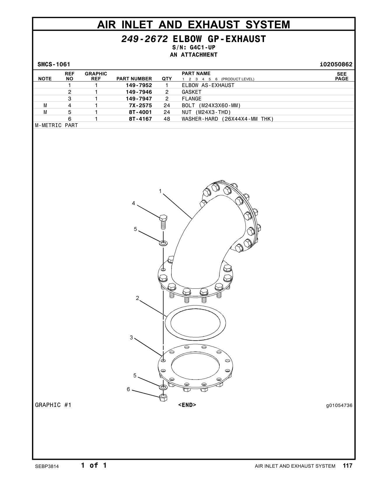 149-7952 - ELBOW AS-EXHAUST