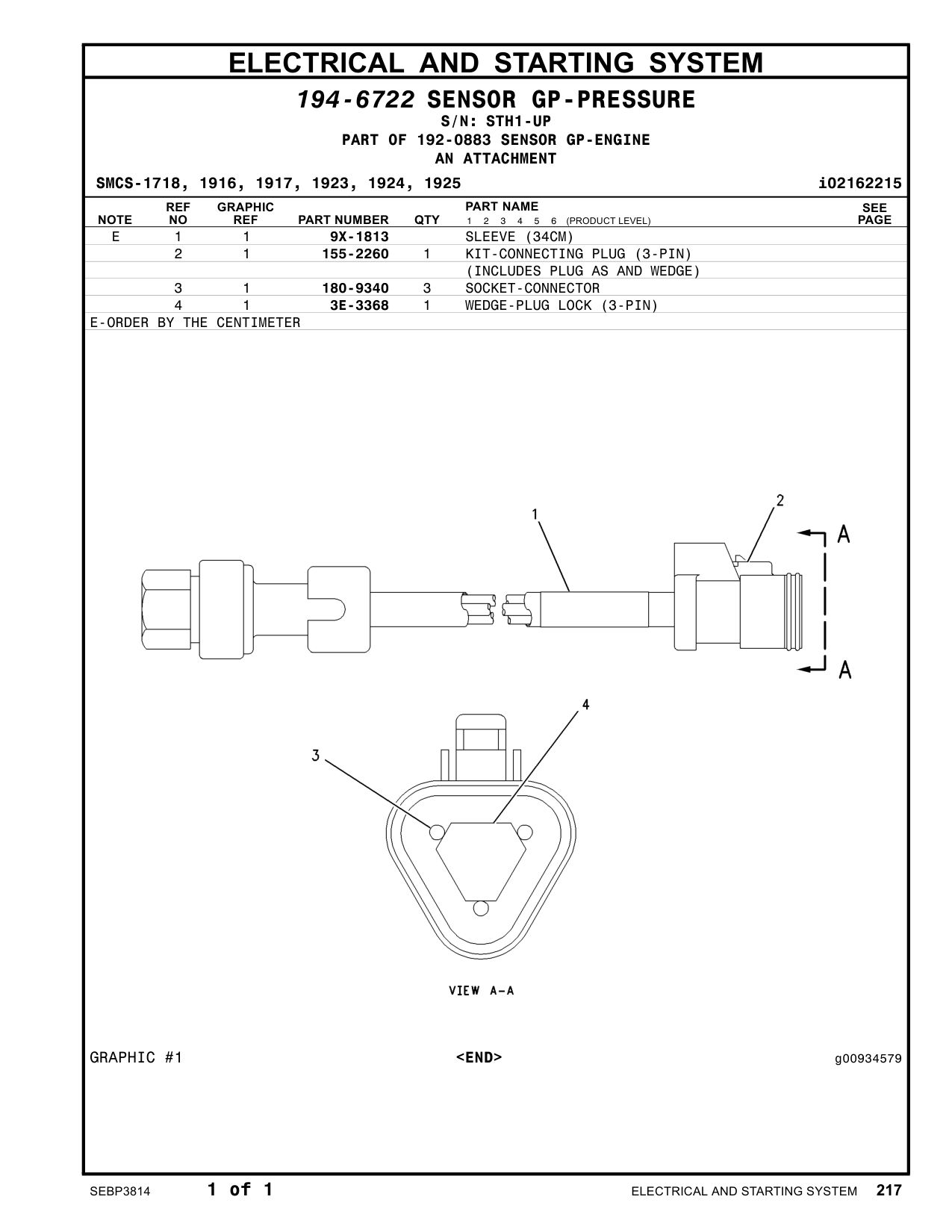 155-2260 - KIT-CONNECTING PLUG (3-PIN)
