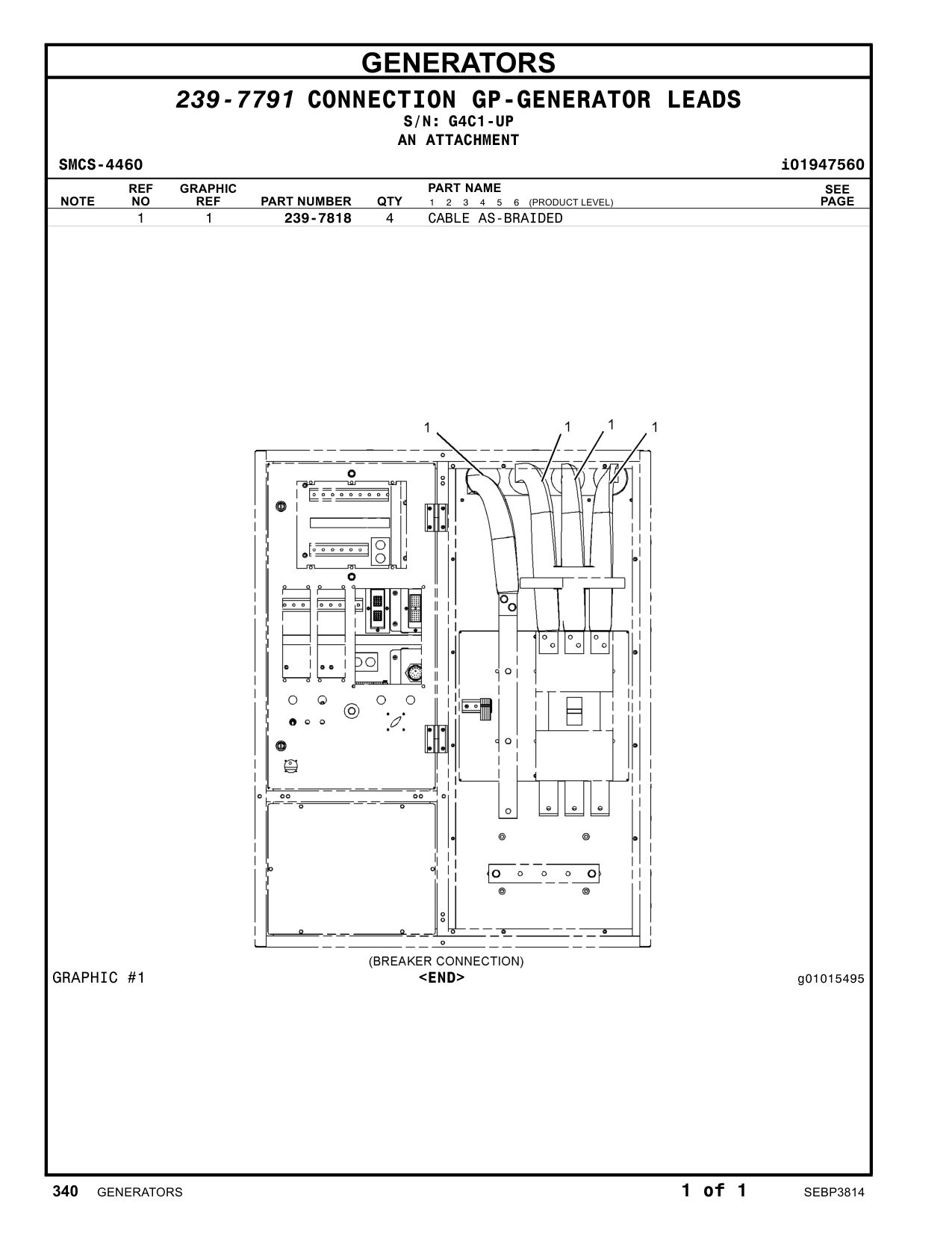 239-7818 CABLE AS-BRAIDED · S/N G4C1-UP CAT parts manual diagram