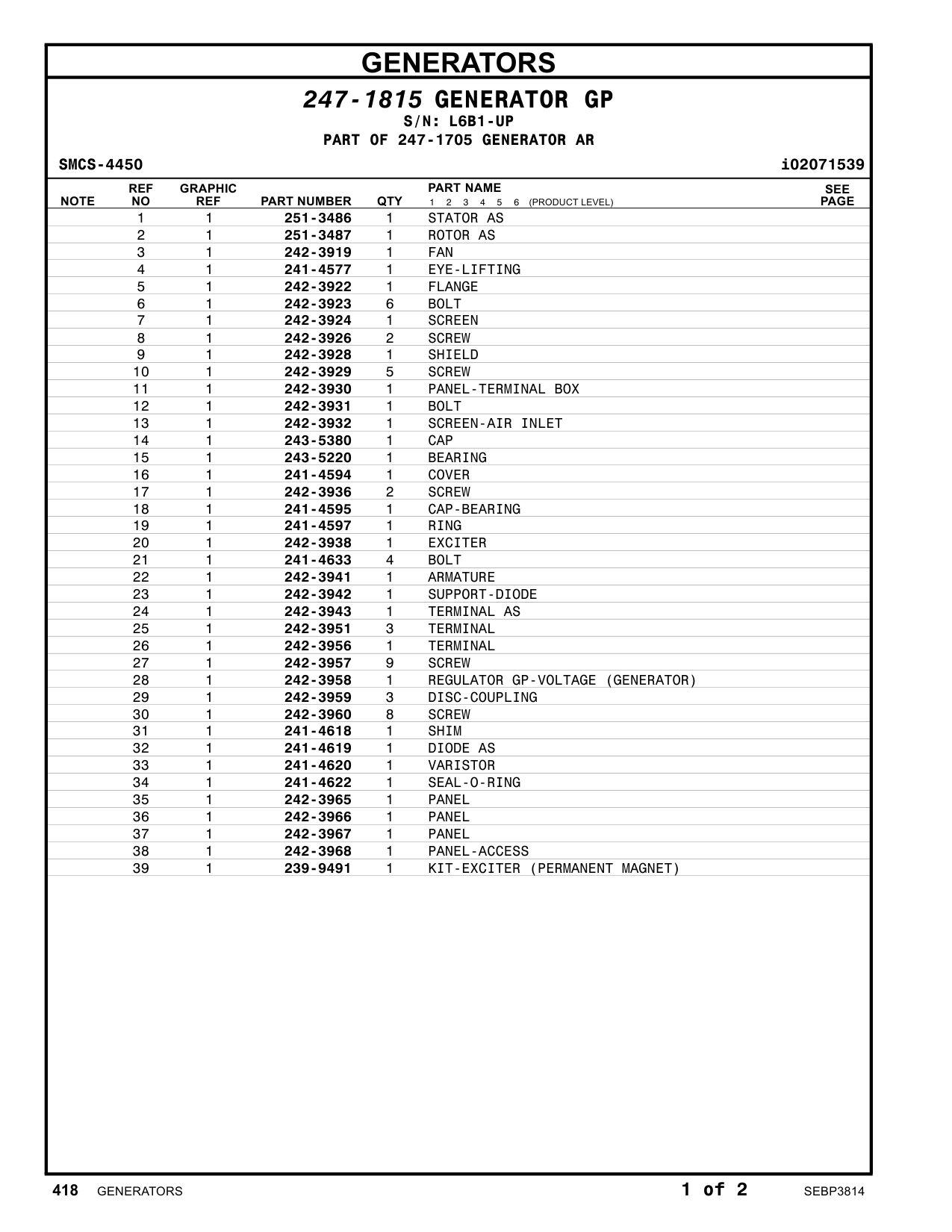 251-3486 - STATOR AS