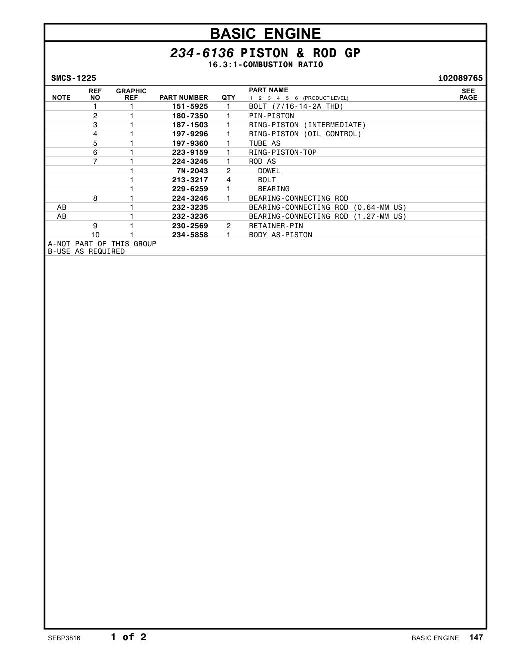 213-3217 BOLT (M11X1.25X84-MM) CAT parts manual diagram