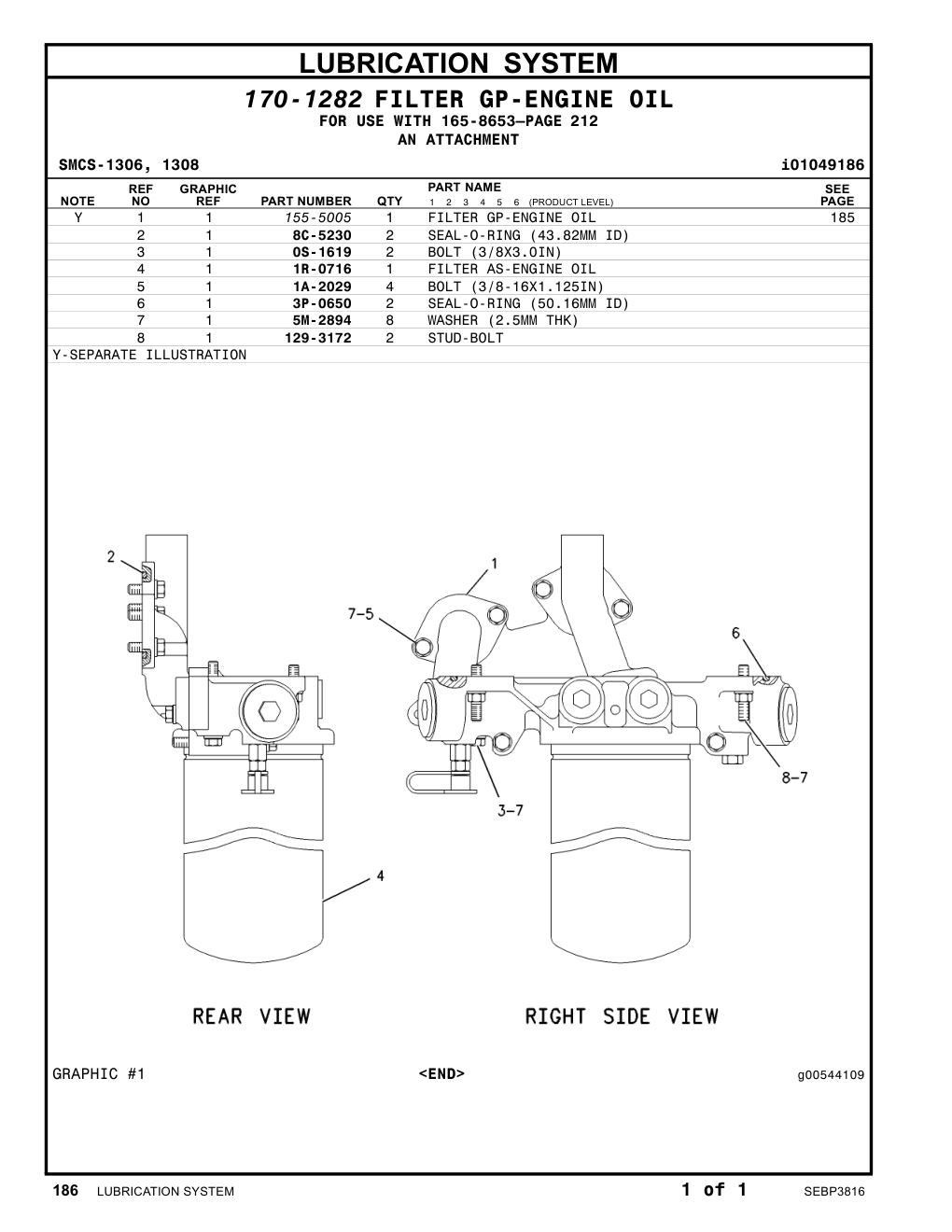 155-5005 - BASE GP-OIL FILTER (ENGINE)