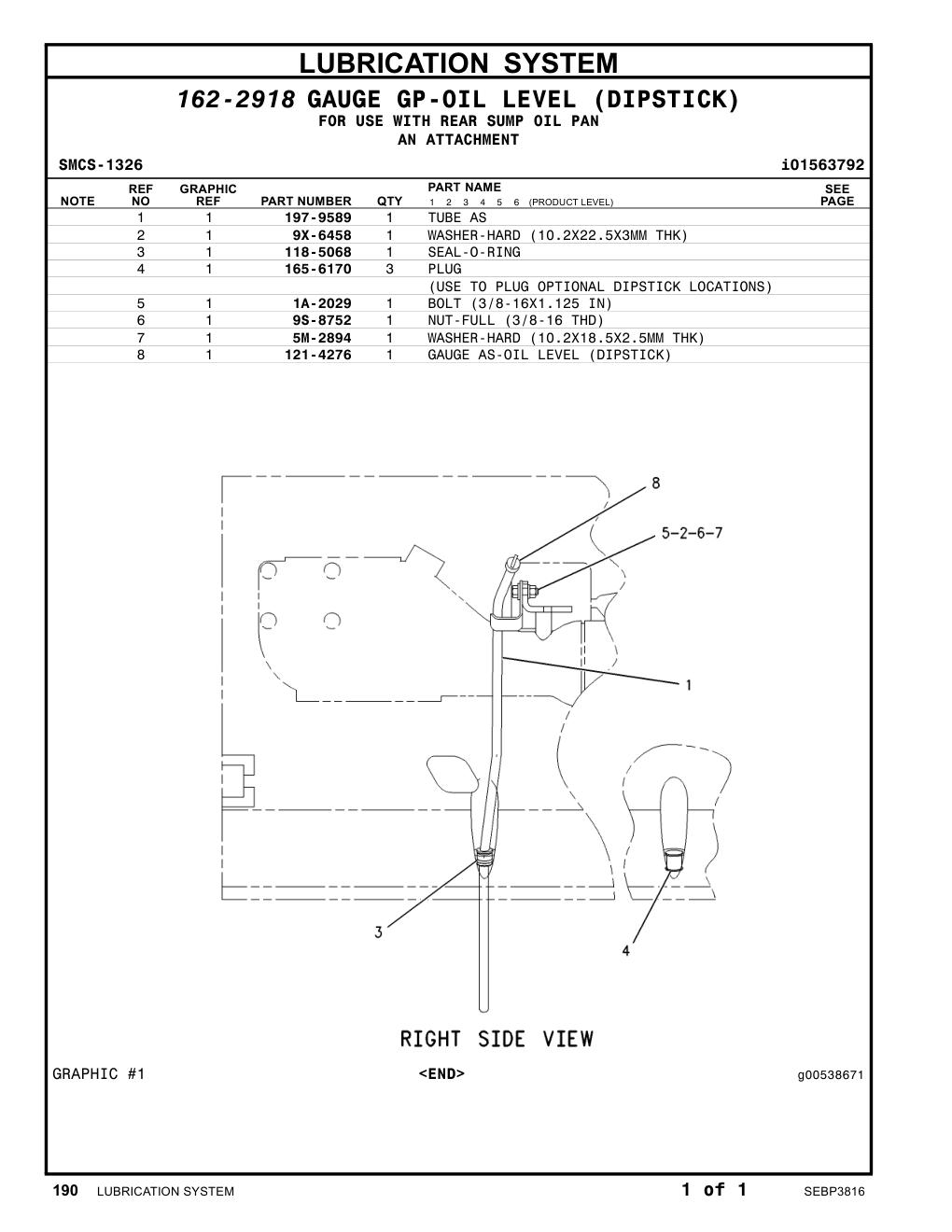121-4276 - GAUGE AS-OIL LEVEL (DIPSTICK)